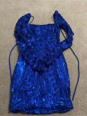 giulia sparkling square neck dress in royal blue sequins Cute V Neck Royal Blue Sequins Short Tight Homecoming Dresses AB4083007 Anniebride